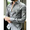 2026 Nueva Camisa de Manga Larga con Estampado Digital de Corazón Personalizado para Hombre Exclusivamente para Comercio Electrónico Transfronterizo en AliExpress y Amazon