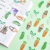Desenho Animado Fofo Fruta Cenoura Clipe de Papel Rabanete Branco Porta Notas Rabanete Branco Simulado Material de Escritório