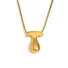 Moda Europeia e Americana Simples Nicho Personalidade Hip Hop Explosões Colar Aço Inoxidável Banhado a Ouro 18K Colar com Letras Bolha para Mulheres