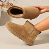 Botas de Neve Femininas 2026 Estilo Novo de Inverno Sapatos de Algodão com Forro de Lã, Sapatos Femininos Espessados, Botas de Algodão Confortáveis e Quentes, Botas Curtas de Algodão com Solado Grosso