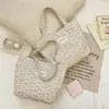 6343 Bolsa de Almoço Pequena Floral em Veludo Cotelê, Sacola de Compras, Bolsa para Celular e Itens Diversos de Trabalho, Bolsa de Armazenamento para Passeios
