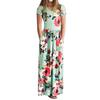 Comércio exterior Amazon roupas infantis AliExpress Europeu e americano impresso manga curta vestido infantil flores