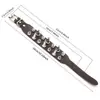 Pulsera de cuero tachonada estilo punk, pulsera unisex de moda, pulsera personalizada con púas de metal estilo europeo y americano