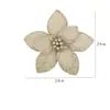 Decoración Navideña Polvo Dorado Flor de Seda Flor de Tela Flor Artificial Regalo Regalo Flor de Navidad Decoración de Árbol de Navidad Adornos Navideños