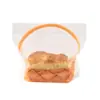 Bolsa para pan de molde auto-sellante portátil 450g ventana transparente bolsa para pan de leche pura cepillada boca con cremallera bolsa para alimentos para hornear