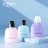 En stock 50ml 80ml loción corporal 13 dientes tapa plana botella de protector solar botella de plástico para loción y protector solar botella vacía dispensadora cosmética