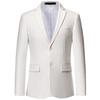 Traje pequeño blanco casual de negocios para jóvenes de primavera y otoño para hombre, estilo coreano, saco sencillo, talla grande, traje de padrino para estudio fotográfico