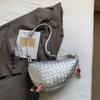 Bolsa de Tecido Feminina Tendência 2025 Primavera Nova Nicho Bolsa para Garrafa de Água Transfronteiriça Bolsa de Meia-Lua para Braço Bolsa Transversal Bolsa de Dumpling