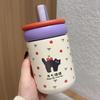 Nueva taza térmica de acero inoxidable 316 para mujer, de alto valor, portátil, para estudiantes, de nicho simple.