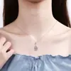 Collar de circón de moda coreana alta imitación D color moissanita colgante de gota de agua para mujer sonido rápido de sacudida de mano red social suministro en vivo