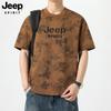 Camiseta de Manga Corta JEEP SPIRIT para Hombre Verano Holgada Cuello Redondo Estilo Americano Retro Casual Camiseta de Media Manga para Hombre