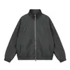 Chaqueta Minimalista de Alta Gama Desestructurada con Cuello Alto para Hombre y Mujer, Nuevo Estilo Retro Americano, Estilo Urbano Genial, Ropa de Abrigo Holgada y Versátil