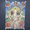 Fornecimento do Fabricante Tecido de Seda Nepalesa do Tibete Pintura em Tela Thangka Tara Verde Pintura do Buda da Medicina Núcleo Bodhisattva Ksitigarbha Pintura Pendurada