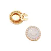 Cubierta de Botón Estilo Chanel con Perlas de Goteo de Aceite y Gemelos de Cara Sonriente, Accesorios de Decoración de Botones de Cuello de Camisa de Nicho