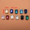 Yiwu colgante rectangular octogonal de acero inoxidable de un solo agujero acero titanio gema diy aretes collar accesorios para tocado material