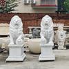 Leões de Pedra de Mármore Estilo Europeu em Estoque do Fabricante, Esculturas de Pedra para Exterior para Hotéis e Vilas, Ornamentos de Leão de Pedra Estilo Ocidental para Entrada