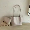 Bolso grande retro casual estilo coreano para trabajo y uso diario para mujer, nuevo bolso tote tejido 2026, bolso de hombro versátil