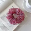 Goma para el pelo scrunchie de gasa tipo nube tie-dye estilo coreano para mujer, temperamento suave vintage, accesorio de alta gama para el pelo, cuerda para el pelo