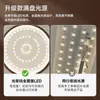 Lámpara de Araña de Techo Plisado para Dormitorio Principal Estilo Medieval Color Grano de Madera Nogal Retro Americano Japonés Lámpara de Habitación Dormitorio Estilo Nuevo Chino