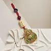 Pingente Chaveiro de Metal de Alta Qualidade, Cabacinha Oca, Estilo Chinês Cinnabar, Ornamento Fofo