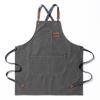 Delantal de lona grueso para comercio exterior con logo impreso, delantal de trabajo para jardinería, barista, cocina, catering, venta al por mayor de fábrica