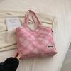 Bolso de Mujer Estilo Coreano 2023, Mochila Escolar para Estudiantes con Bloques de Color, Gran Capacidad, Bolso de Hombro Elegante, Bolso Tote, Bolso Cruzado con Hebilla Magnética