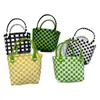 Nuevos Bolsos DIY, Bolsos para Niños, Bolsos de Mujer de Souvenir, Cestas de Verduras, Bolsos Tejidos, Bolsos a Cuadros