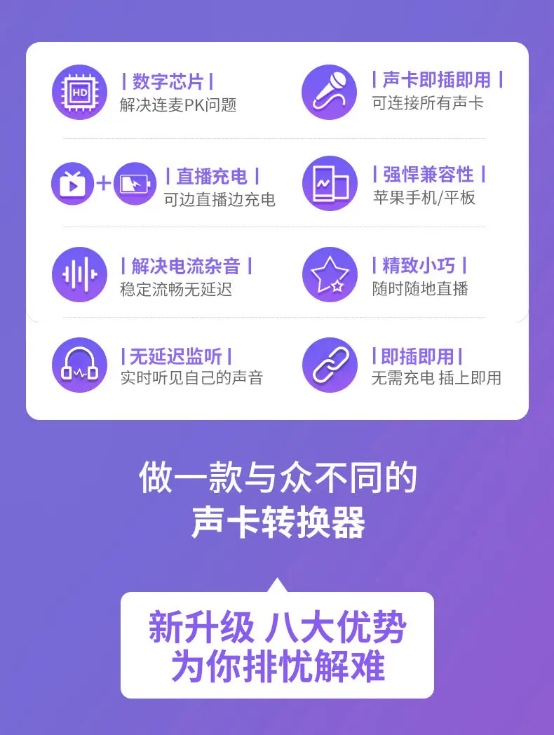 type-c手机转接线直播声卡