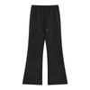 Estilo Novo Primavera e Outono 2025 Simples Drapeado Cintura Alta Emagrecedor Versátil Flare Calças Slim Fit Moda Retrô Calças Boca de Sino para Mulheres