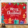 2026 Nuevo Fondo de Navidad Decoración Festiva Fiesta Feliz Navidad Atmósfera Navideña Transfronteriza Tapiz Tela Colgante