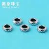 Plata S925 Retro Plata Tailandesa Rueda Cuentas Espaciadoras Agujero Grande Disco Pequeño Pulsera de Cuentas DIY Material de Accesorios de Plata Venta al por Mayor