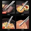 Pinza para Barbacoa Estilo Coreano Acero Inoxidable 304 Casera Alargada Pinza para Barbacoa Engrosada Pinza para Fresas y Pan de Buffet Comercial