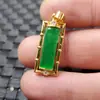 Pingente de Jade Jasper de Taiwan pingente de carta nada pingente de quartzo turquesa rocha de jade pingente de carta nada pingente verde espinafre