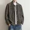 Nueva Chaqueta Camisa de Manga Larga con Cuello de Pico para Hombre Otoño 2026, Chaqueta Casual Holgada, Versátil y Elegante para Hombres