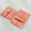Fábrica Pedido Pequeño Personalizado Popular Portátil Tapa abatible Terciopelo de Microfibra Bolsillo Viaje Almacenamiento de Joyería Bolsa de Regalo