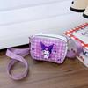 Linda Bolsa Infantil a Cuadros de Dibujos Animados Diagonal Hebilla Magnética Bolsa de Cosméticos Corazón Femenino Bolsa Cruzada Pu Mini Bolsa de Mano Transfronteriza
