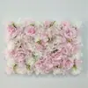 Fondo de Pared de Flores Artificiales Arreglo Floral para Fondo de Transmisión en Vivo de Influencer Hortensia Rosa Arreglo de Flores de Plástico para Sala de Transmisión en Vivo