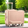 Maleta Infantil de 6 Ruedas Transfronteriza de 20 pulgadas para Equipaje de Mano con Función para Montar, Maleta Pequeña de Carrito con Contraseña, Equipaje de Viaje Personalizado