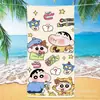 Toalha de Banho de Microfibra Shin-Chan Fofa para Adultos, Toalha de Natação, Toalha de Banho Infantil Desenho Animado, Toalha de Praia Portátil para Viagem