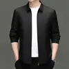 Chaqueta de Negocios para Hombre con Cuello de Solapa, Seda de Leche, Estilo Ejecutivo, Nuevo Modelo Primavera 2026, Chaqueta para Hombres de Mediana Edad, Abrigo de Papá