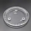 Disco de Vidro Simples Coluna de Disco de Três Pontos Bandeja de Cera Bandeja Redonda Chassi de Vidro Base para Vela Decoração de Mesa de Hotel