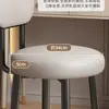 Taburete de Maquillaje con Sensación de Lujo Ligero y Gama Alta, Taburete para Uso Doméstico con Respaldo, Adecuado para Dormitorio de Niñas, Dormitorio Principal, Silla para Tocador, Taburete Redondo, Silla para Manicura