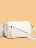 Bolso Transfronterizo de Cuero Suave con Patrón de Lichi para Mujer, Bolso Cruzado Simple Nuevo, Bolso de Hombro Versátil, Bolso Cuadrado Pequeño Portátil de Moda para el Viaje Diario