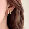 Brincos de Flor Cor de Champanhe, Exquisitos e Compactos, Brincos Únicos e Bonitos, Brincos de Clipe Versáteis e da Moda para o Dia a Dia, Brincos sem Furo