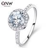 Joyería romántica para parejas con microincrustaciones de circonita europea y americana, anillo de circonita de cristal recomendado de venta caliente, anillo personalizado de moda al por mayor