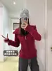 Jaqueta moletom rosa para mulheres, estilo fino de outono, top que afina a silhueta e valoriza o corpo, nova moda de alta qualidade para o início do outono de 2026