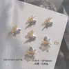 Nuevos Accesorios para Uñas Qiansi Mengdie Circonia Tres Dimensionales Doble Capa Super Brillantes Mariposa Terminada Pila de Diamantes Decoración de Uñas Venta al por Mayor