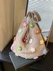 Bolso de Punto Transfronterizo para Mujer, Gran Capacidad, Nuevo Diseño de Nicho, Bolso de Hombro Calado de Verano, Bolso Tote Texturizado de Moda