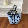 Bolsa Casual Grande Capacidade de Bolinhas Feminina 2026 Nova Bolsa de Ombro Único para o Dia a Dia Bolsa Tote Simples na Moda Bolsa Saco