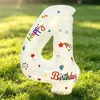 Balões de número para decoração de festa de aniversário, números grandes de folha de alumínio para crianças de 1 a 9 anos, suprimentos de decoração de aniversário